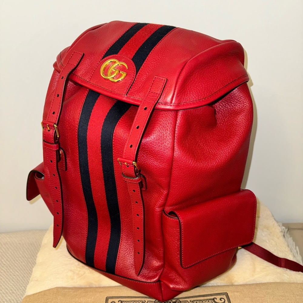 Gucci Ophidia All Leather Backpack